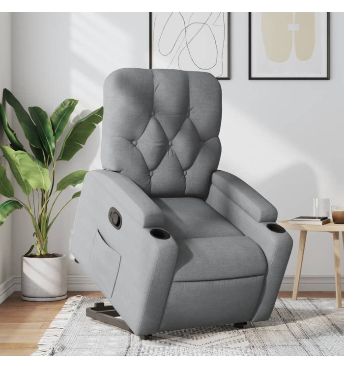 Fauteuil inclinable Gris clair Tissu | Mobilier & Déco
