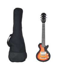 Guitare électrique pour enfants et sac marron et noir 3/4 30" | Mobilier & Déco