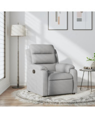 Fauteuil inclinable Gris clair Tissu | Mobilier & Déco