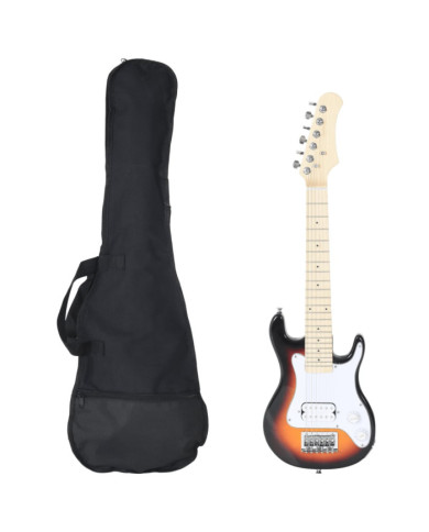 Guitare électrique pour enfants et sac marron et blanc 3/4 30" | Mobilier & Déco