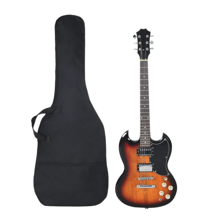 Guitare électrique pour débutants et sac marron et noir 4/4 39" | Mobilier & Déco