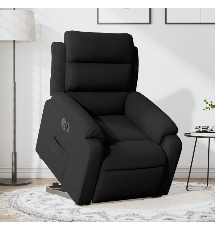 Fauteuil inclinable électrique noir velours | Mobilier & Déco