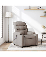 Fauteuil de massage inclinable Taupe Tissu | Mobilier & Déco