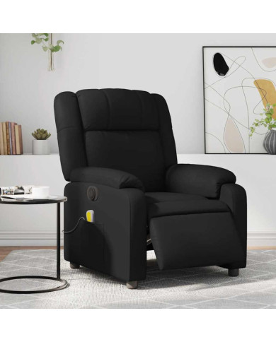 Fauteuil de massage inclinable électrique noir similicuir | Mobilier & Déco