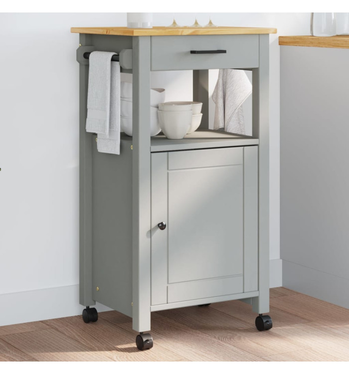 Chariot de cuisine MONZA 48x40x90 cm bois massif de pin | Mobilier & Déco