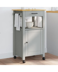 Chariot de cuisine MONZA 48x40x90 cm bois massif de pin | Mobilier & Déco