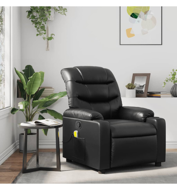 Fauteuil de massage inclinable Noir Similicuir | Mobilier & Déco