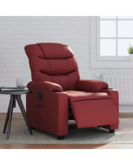 Fauteuil inclinable électrique Rouge bordeaux Similicuir | Mobilier & Déco