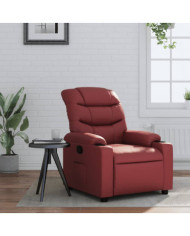 Fauteuil inclinable Rouge bordeaux Similicuir | Mobilier & Déco