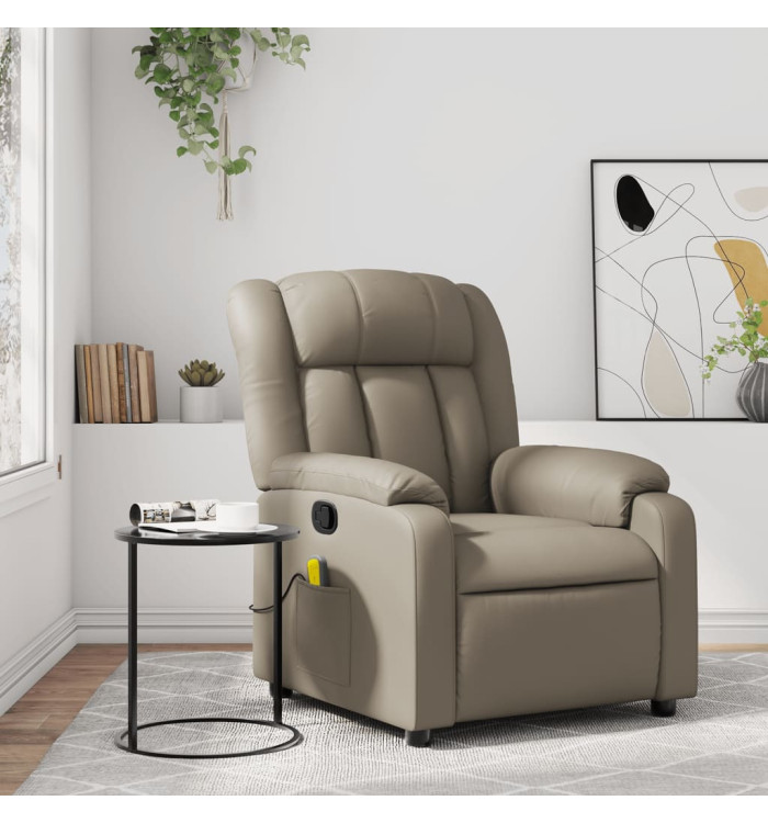 Fauteuil de massage inclinable Cappuccino Similicuir | Mobilier & Déco