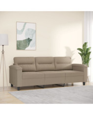 Canapé à 3 places Taupe 180 cm Tissu microfibre | Mobilier & Déco