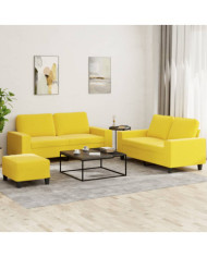 Ensemble de canapés 3 pcs jaune clair tissu | Mobilier & Déco