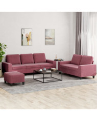 Ensemble de canapés 3 pcs rouge bordeaux tissu | Mobilier & Déco