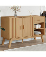 Buffet OLDEN marron 114x43x73,5 cm bois massif de pin | Mobilier & Déco