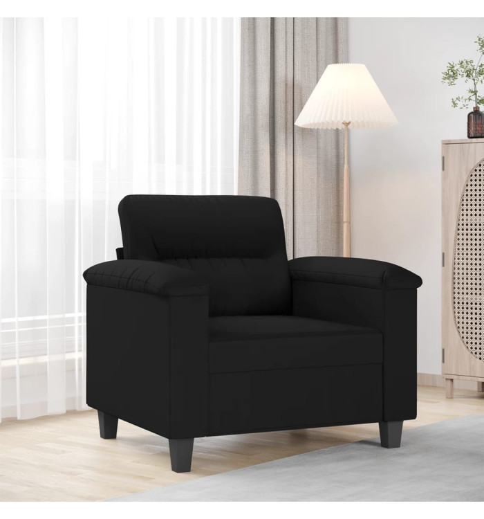 Chaise de canapé noir 60 cm tissu microfibre | Mobilier & Déco