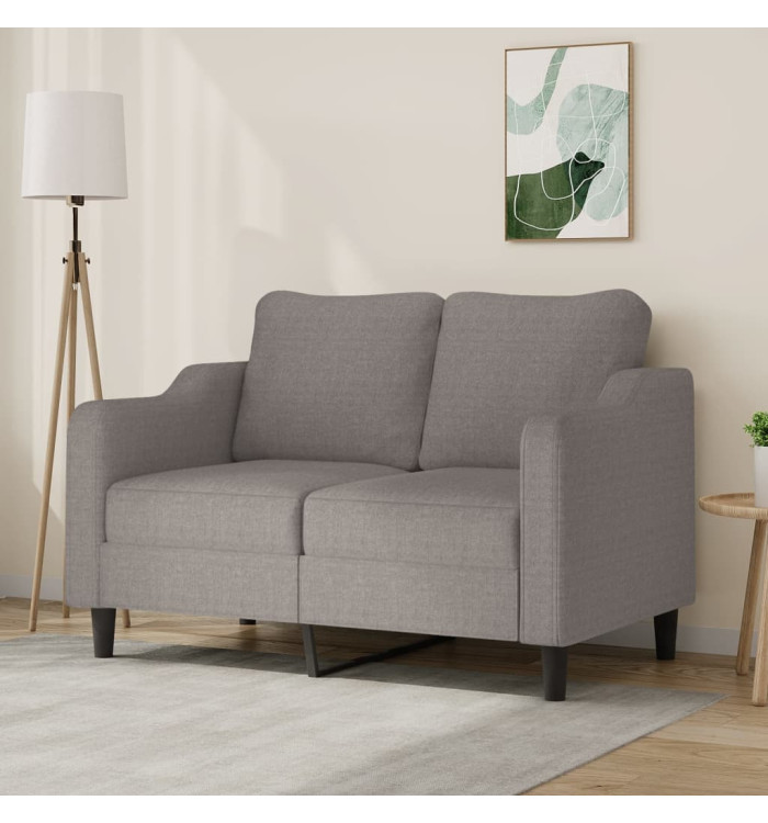 Canapé à 2 places Taupe 140 cm Tissu | Mobilier & Déco