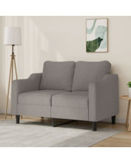 Canapé à 2 places Taupe 140 cm Tissu | Mobilier & Déco