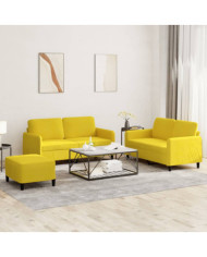 Ensemble de canapés 3 pcs jaune velours | Mobilier & Déco