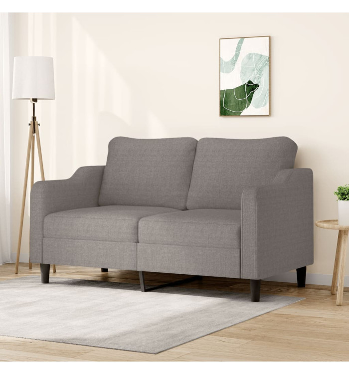 Canapé à 2 places Taupe 140 cm Tissu | Mobilier & Déco
