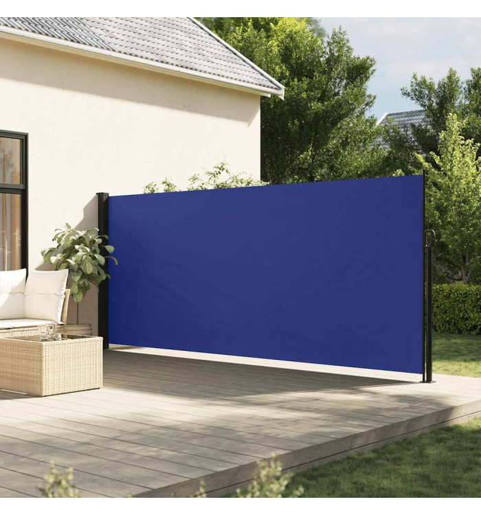 Auvent latéral rétractable bleu 160x500 cm | Mobilier & Déco