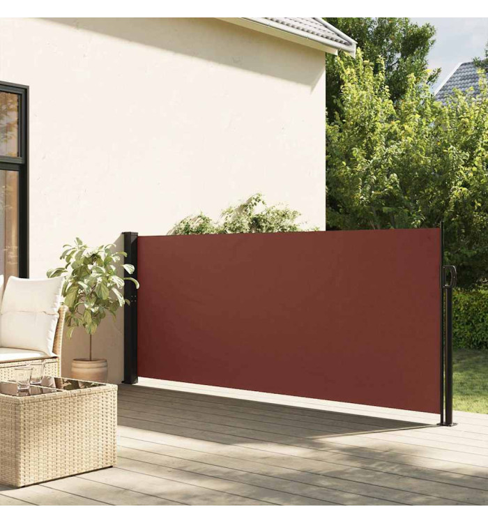 Auvent latéral rétractable marron 100x500 cm | Mobilier & Déco