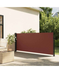 Auvent latéral rétractable marron 100x500 cm | Mobilier & Déco