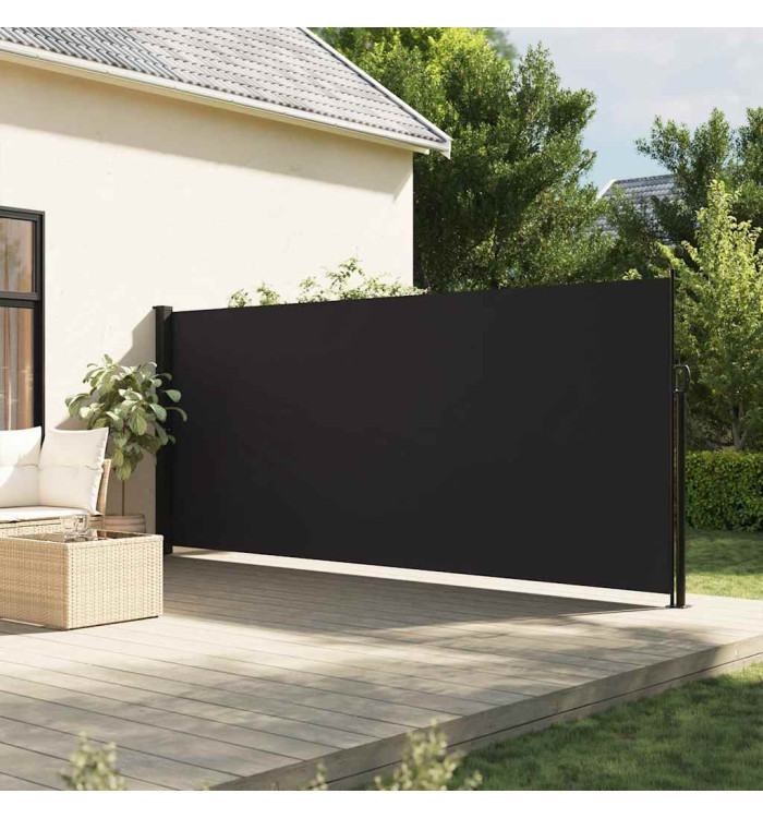 Auvent latéral rétractable noir 160x300 cm | Mobilier & Déco