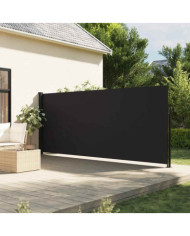 Auvent latéral rétractable noir 160x300 cm | Mobilier & Déco