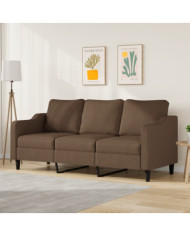 Canapé à 3 places Marron 180 cm Tissu | Mobilier & Déco