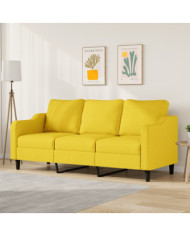 Canapé à 3 places Jaune clair 180 cm Tissu | Mobilier & Déco