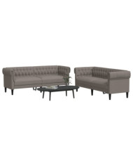 Ensemble de canapés 2 pcs taupe tissu | Mobilier & Déco