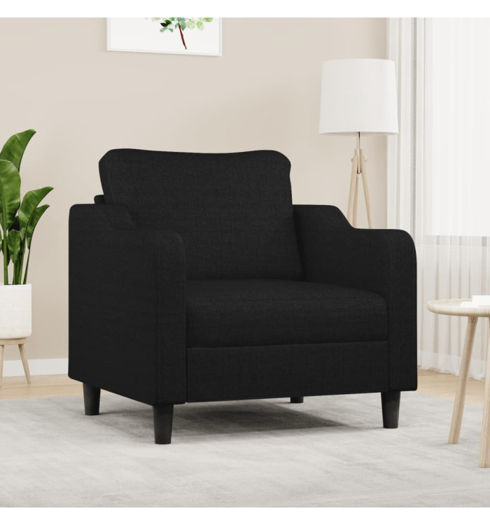 Fauteuil Noir 60 cm Tissu | Mobilier & Déco