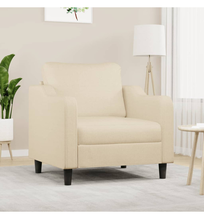 Fauteuil Crème 60 cm Tissu | Mobilier & Déco