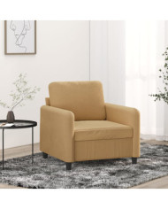 Fauteuil Marron 60 cm Velours | Mobilier & Déco