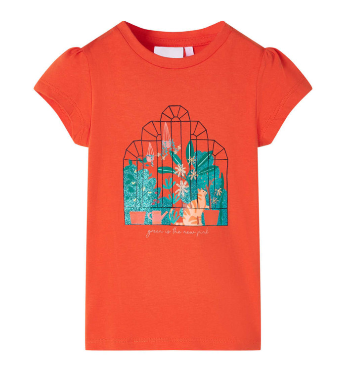 T-shirt pour enfants orange foncé 92 | Mobilier & Déco