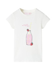 T-shirt pour enfants écru 104 | Mobilier & Déco