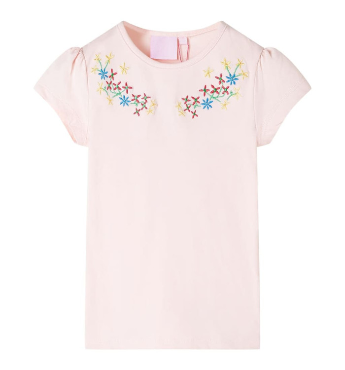 T-shirt pour enfants rose pâle 116 | Mobilier & Déco