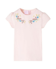 T-shirt pour enfants rose pâle 116 | Mobilier & Déco