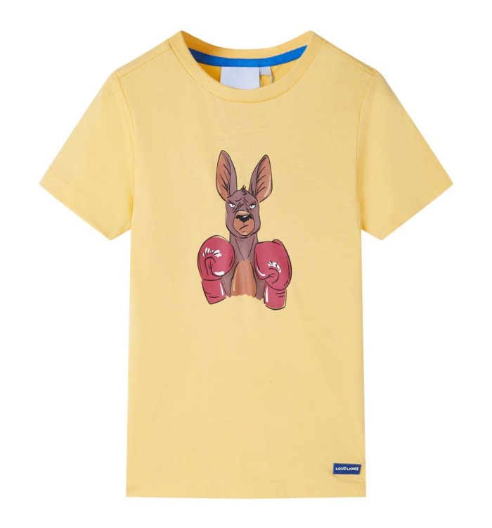 T-shirt pour enfants avec manches courtes jaune 104 | Mobilier & Déco