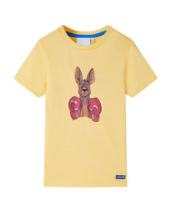 T-shirt pour enfants avec manches courtes jaune 104 | Mobilier & Déco