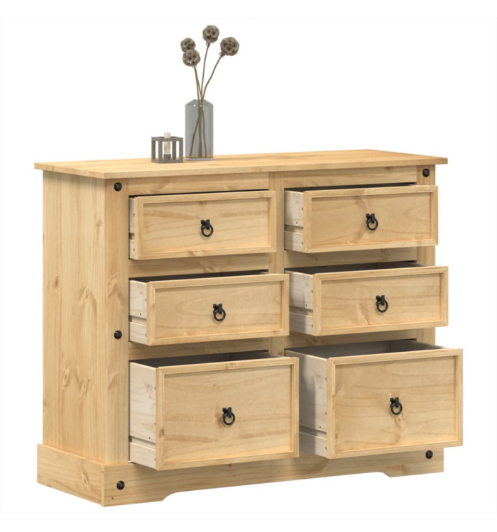 Commode Corona 110x43x91 cm bois massif de pin | Mobilier & Déco