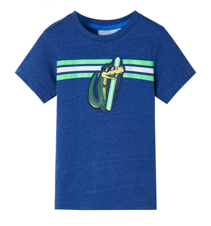 T-shirt pour enfants mélange de bleu foncé 140 | Mobilier & Déco