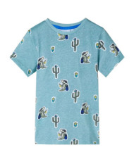 T-shirt pour enfants mélange vert clair 140 | Mobilier & Déco