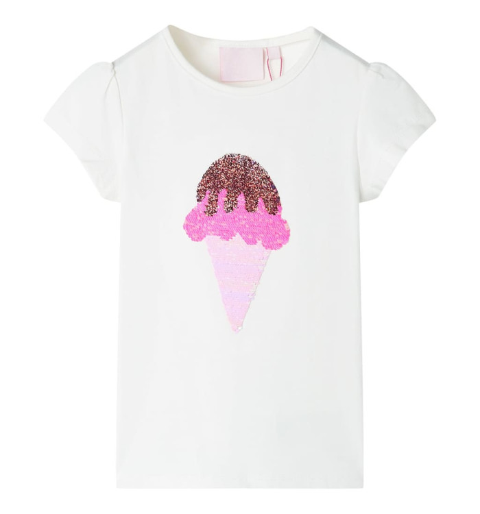 T-shirt enfants écru 116 | Mobilier & Déco
