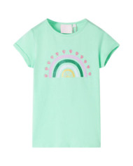 T-shirt pour enfants vert vif 128 | Mobilier & Déco