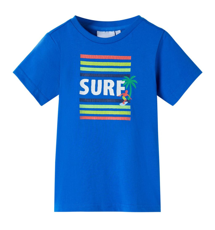 T-shirt pour enfants bleu vif 116 | Mobilier & Déco