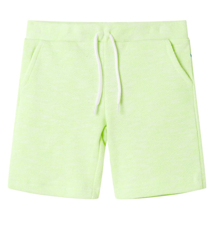 Short pour enfants avec cordon de serrage jaune néon 116 | Mobilier & Déco