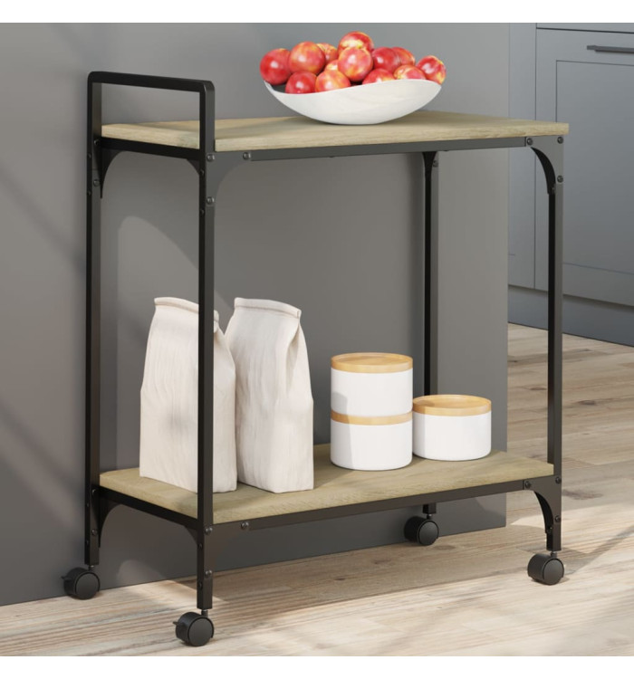Chariot de cuisine chêne sonoma 60,5x31x72,5 cm bois ingénierie | Mobilier & Déco