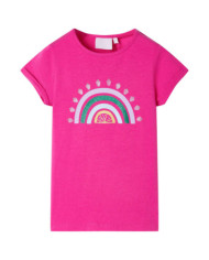 T-shirt pour enfants rose foncé 104 | Mobilier & Déco