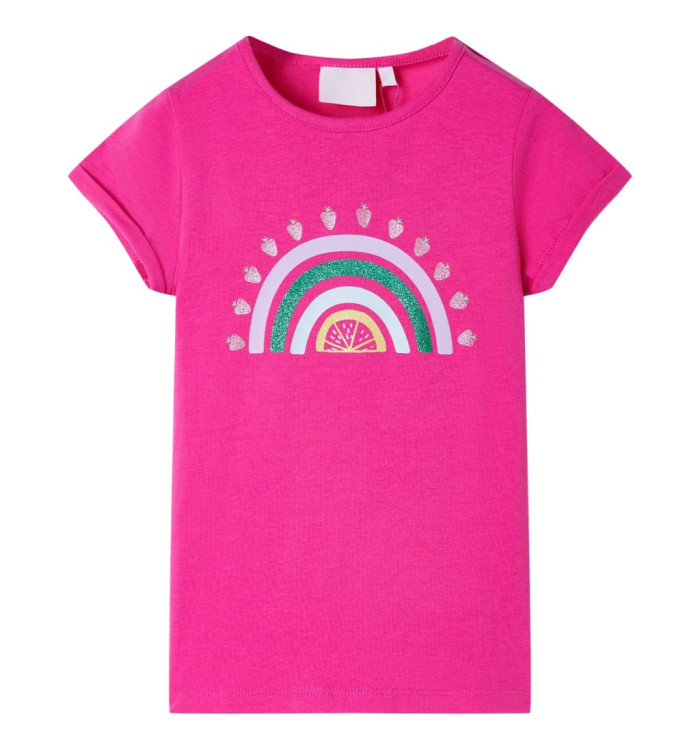 T-shirt pour enfants rose foncé 128 | Mobilier & Déco